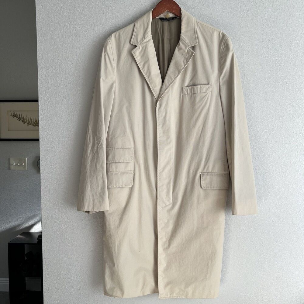 Bergdorf Goodman Mens Topcoat Size 40 Beige